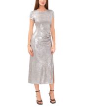 Macy's silver top cocktail dress