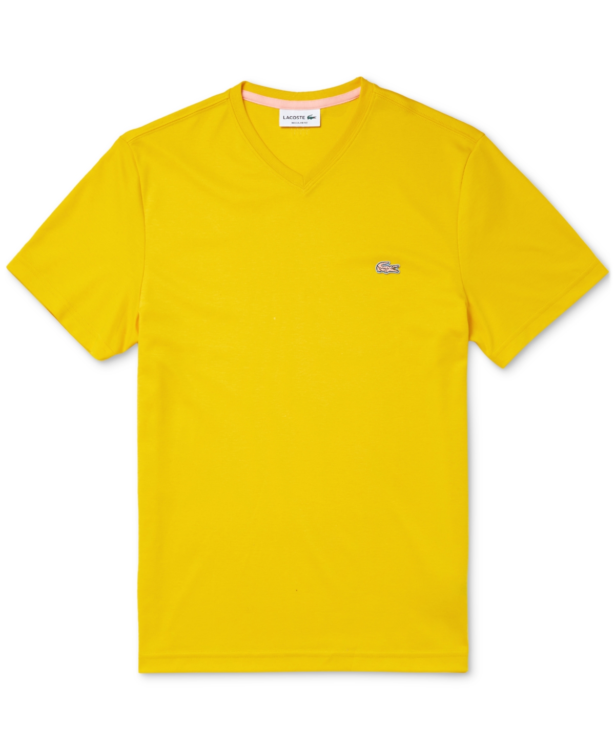 Lacoste Men's Short Sleeve V-neck Logo T-shirt In Ct