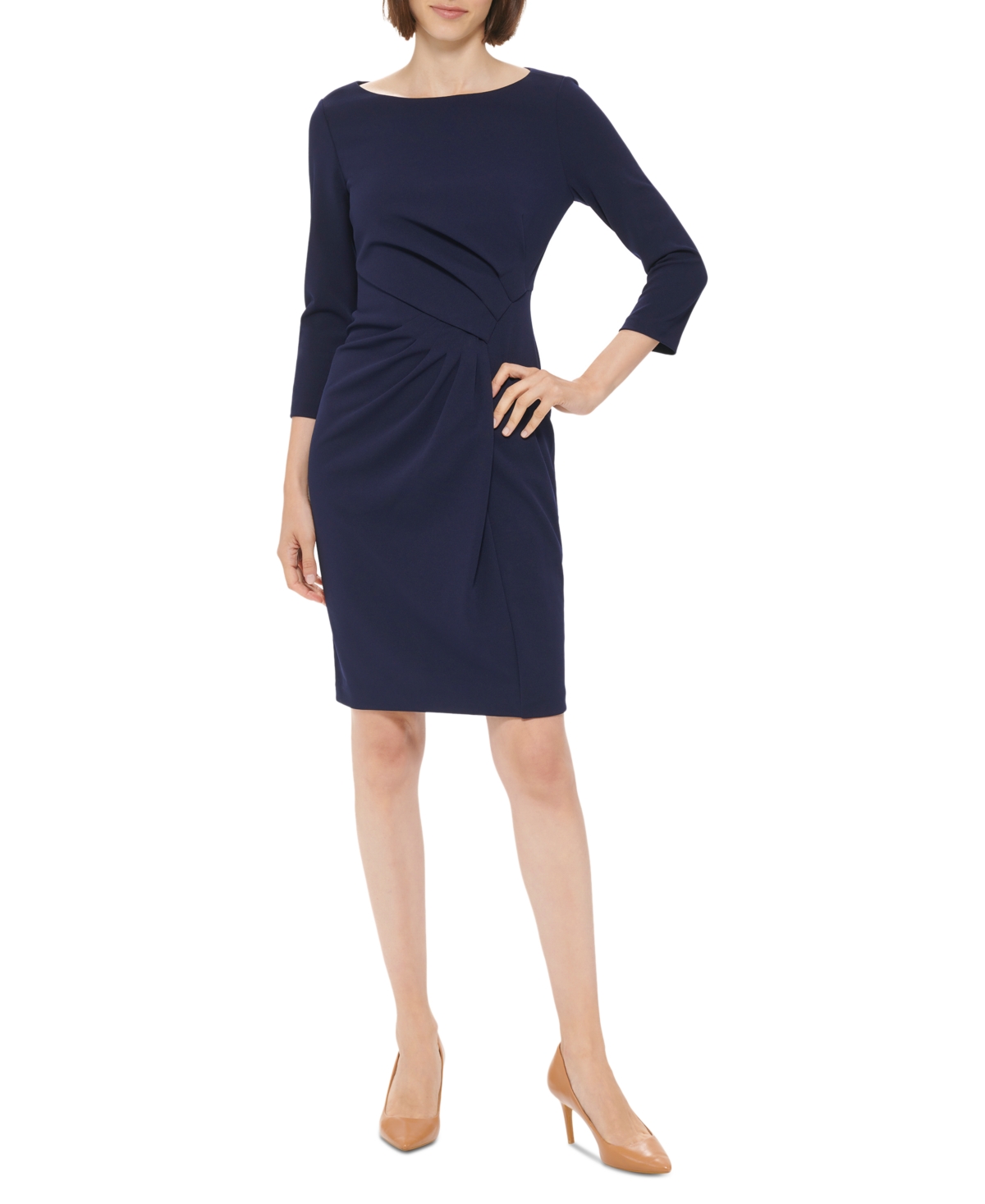 Women's 3/4-Sleeve Sheath Dress