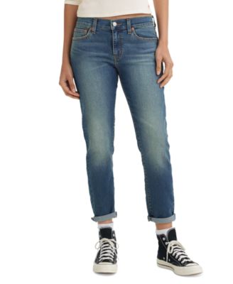 Levi's - New Boyfriend Distressed Tapered-Leg Jeans