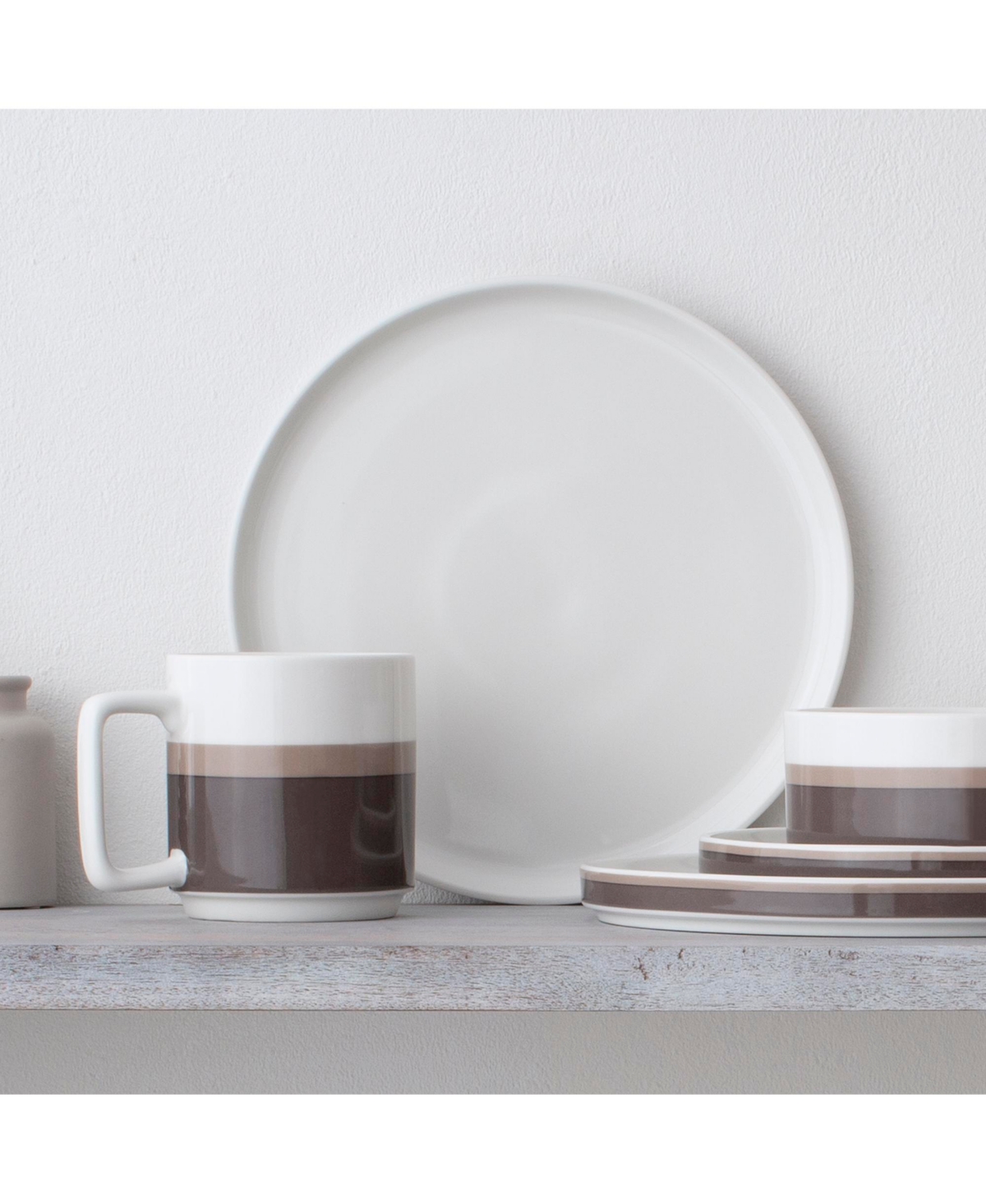 Noritake Colorstax Stripe 16-Piece Dinnerware Set, Service for 4