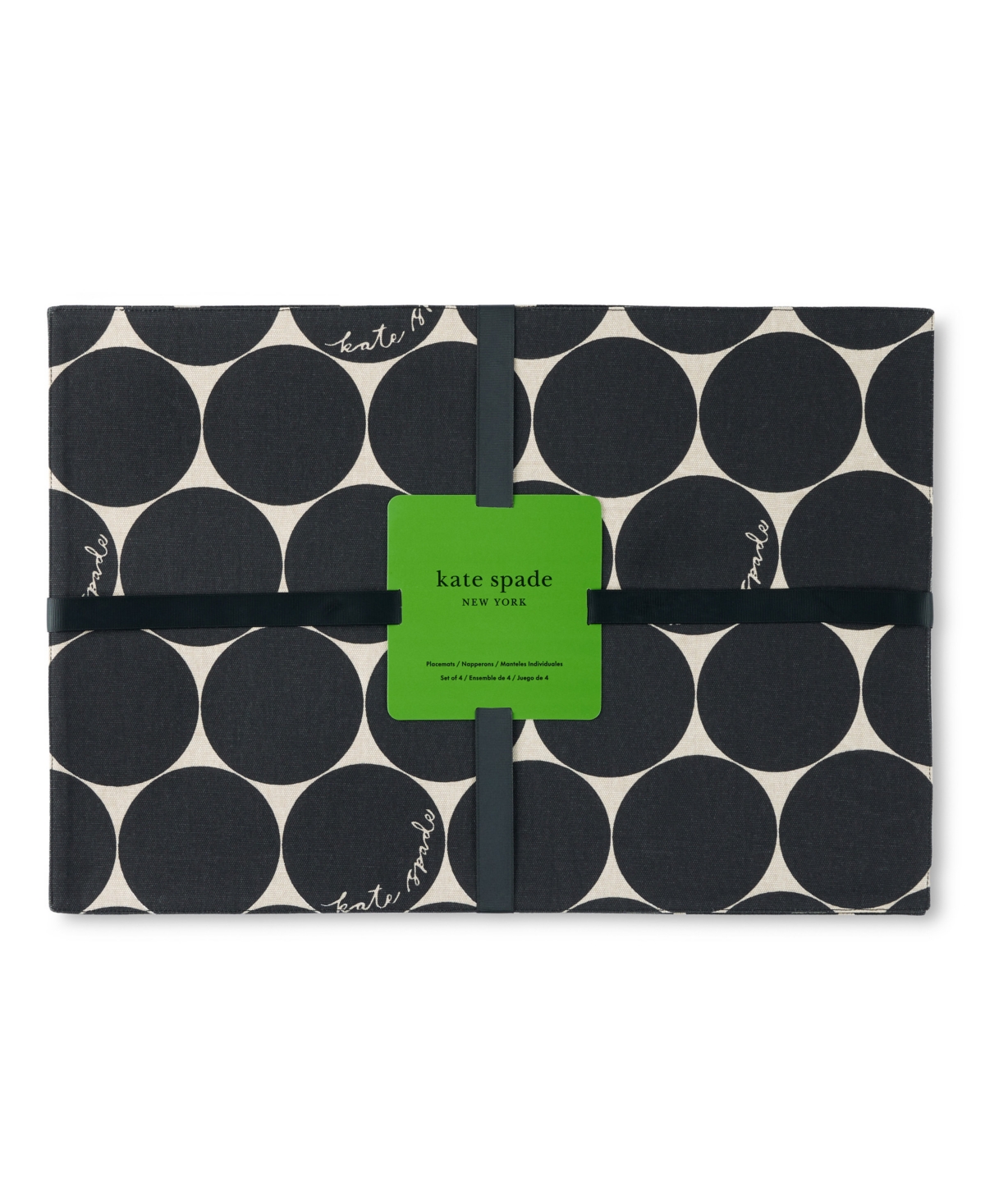 kate spade new york Joy Dot Reversible Placemats 4 Pack Set,