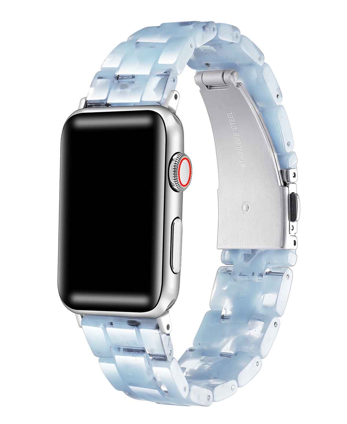 Shop Posh Tech Unisex Claire Light Blue Resin Band For Apple Watch For Size