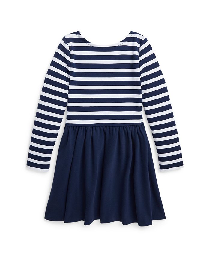 Polo Ralph Lauren Toddler and Little Girls Striped Stretch Ponte Dress ...