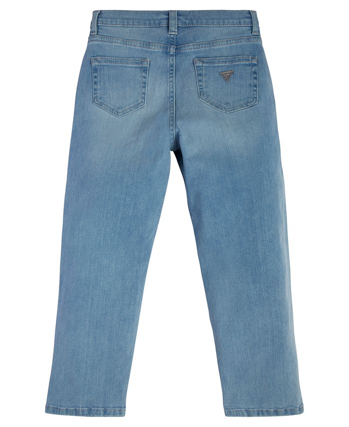 GUESS Big Girls Super Stretch Denim Rhinestone 5-Pocket Jeans - Macy's