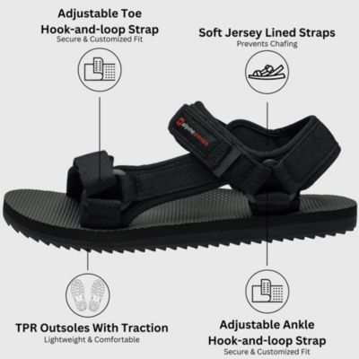 Men's Reid Sport Sandals Athletic Open Toe Outdoor Walking Shoe Adjustable Strap Cushion EVA Footbed Durable Stylish Summer Comfort Sandal