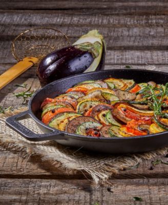 10" Round Skillet with Double Loop Handles, Seasoned