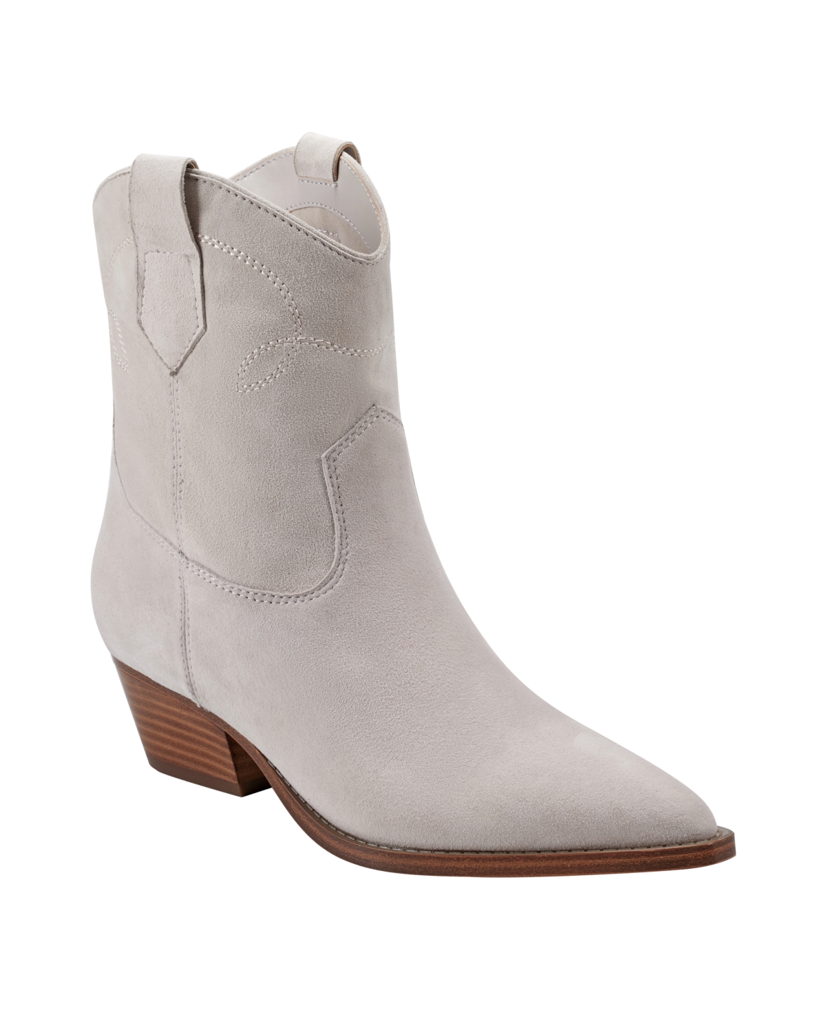 Women's Nonie Western Pointy Toe Dress Booties - White Leather
