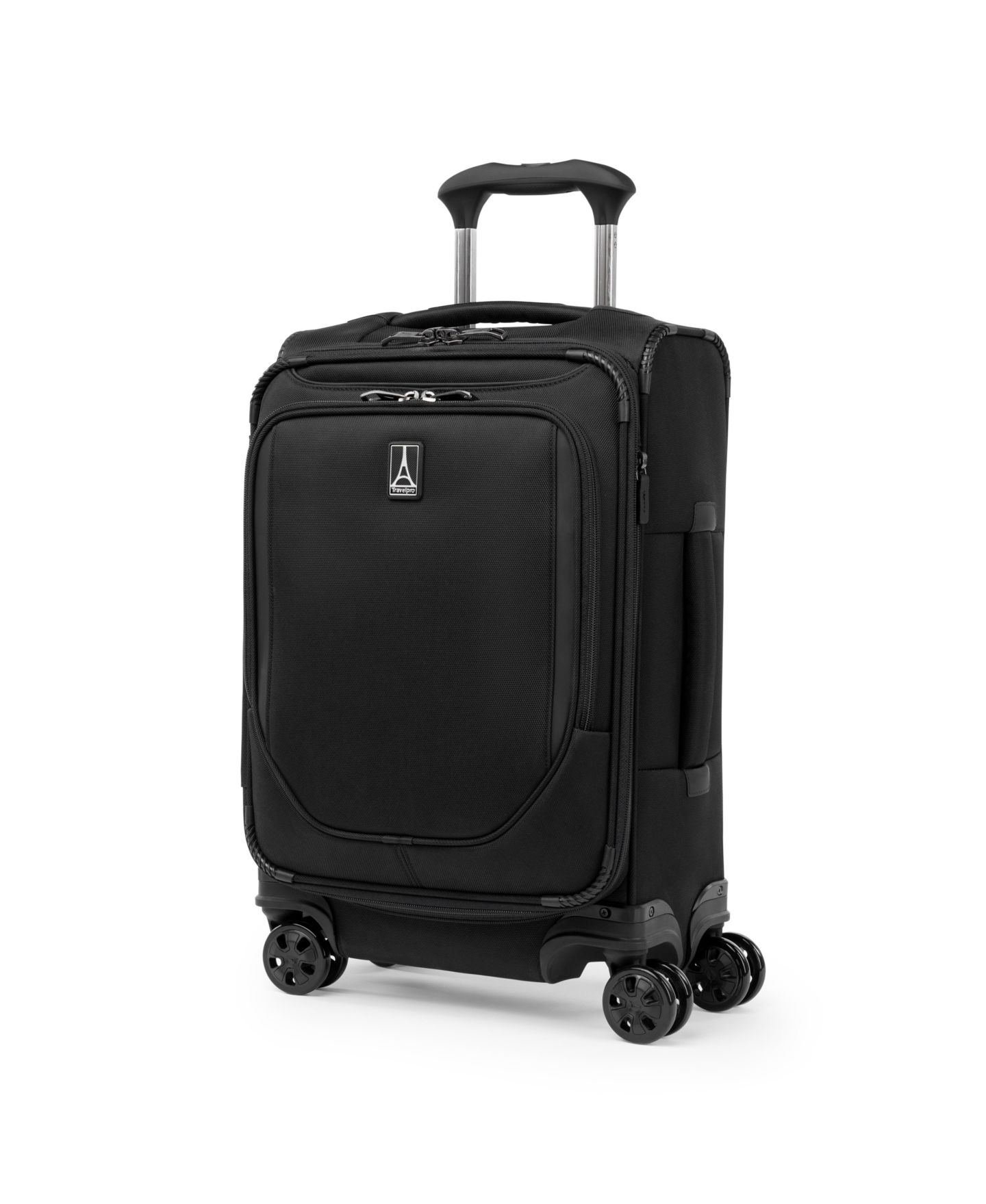 Чемодан Travelpro Crew Classic Small Carry-on Expandable Spinner, цвет: Угольно-чёрный — фото 2
