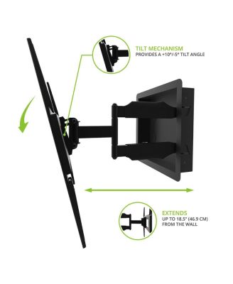 R300 Recessed In-Wall Full-Motion Mount for 32" - 55" TVs