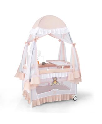 Portable Baby Playpen Crib Cradle Bassinet Changing Pad Mosquito Net ...