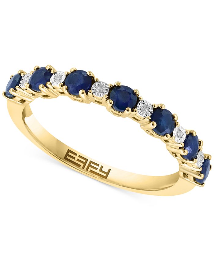 EFFY Collection EFFY® Sapphire (1/2 ct. t.w.) & Diamond Accent Stack ...