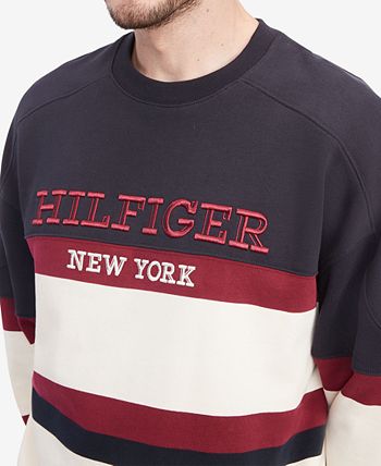 Tommy Hilfiger Men's Monotype Colorblock Sweatshirt - Macy's