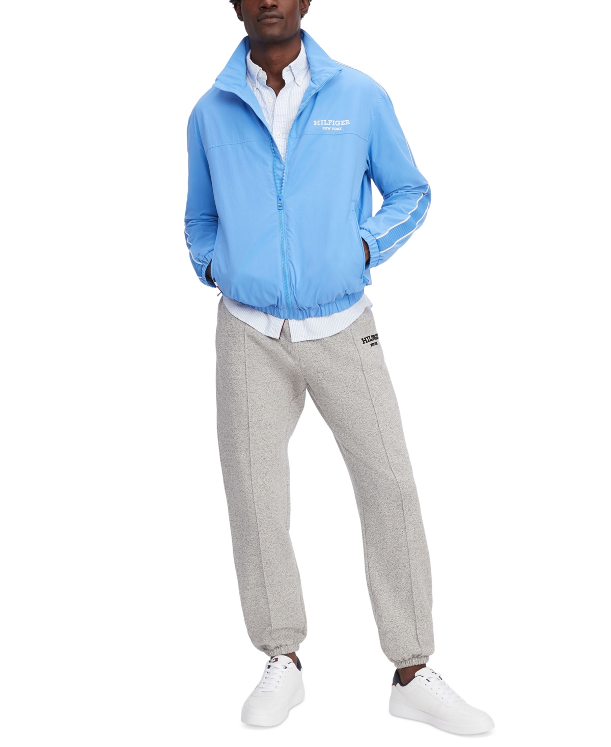 Tommy Hilfiger Men's Hilfiger Ny Stripe Track Jacket