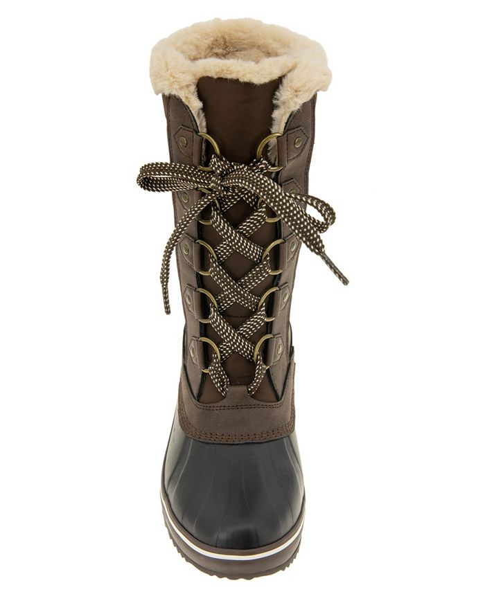 JBU Women's Siberia Waterproof LaceUp Quilted ColdWeather Boots Macy's
