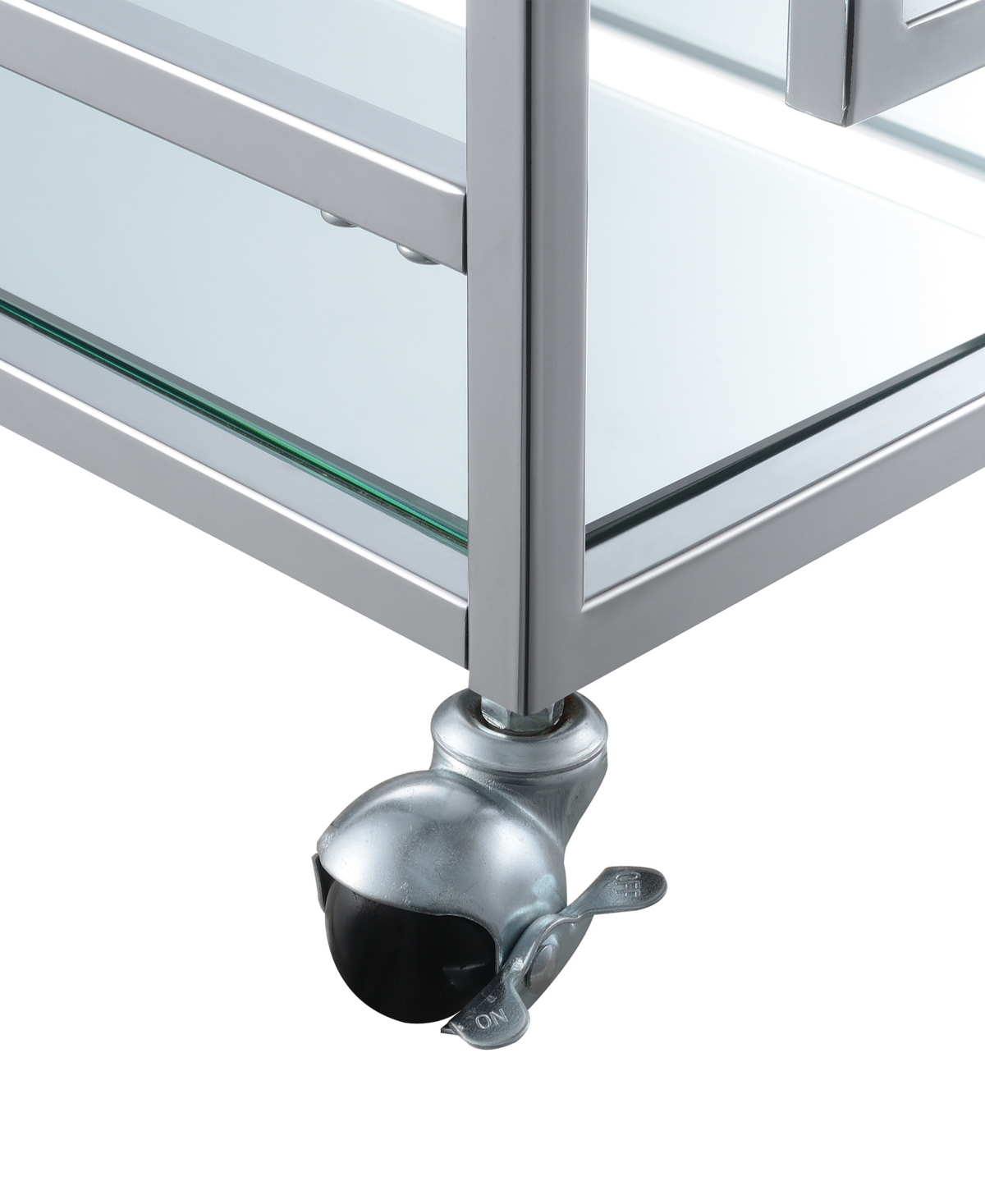 Convenience Concepts Mirror Town Square 2 Tier Bar Cart - Mirror, Chrome