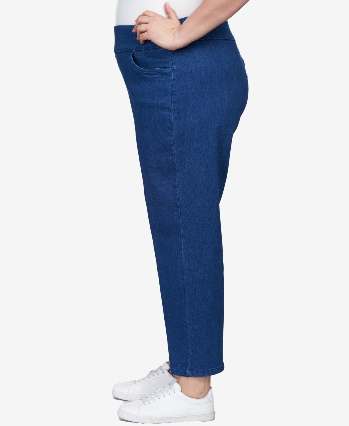 Alfred Dunner Plus Size Super Stretch Mid-Rise Average Length Denim Pants