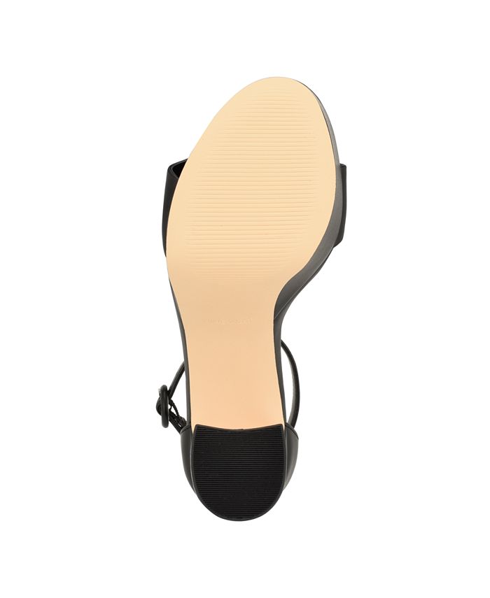 Nine West Women's Ivana Flared Heel Open Toe Dress Sandals - Macy's