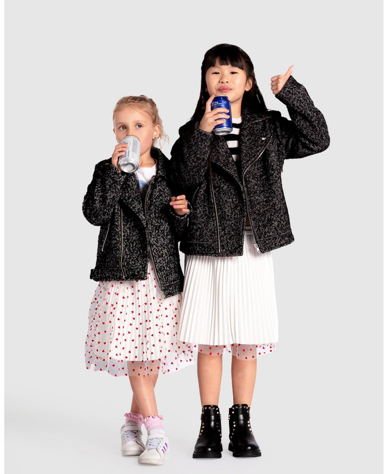 Girls Angel's Face Biker Jacket - Child