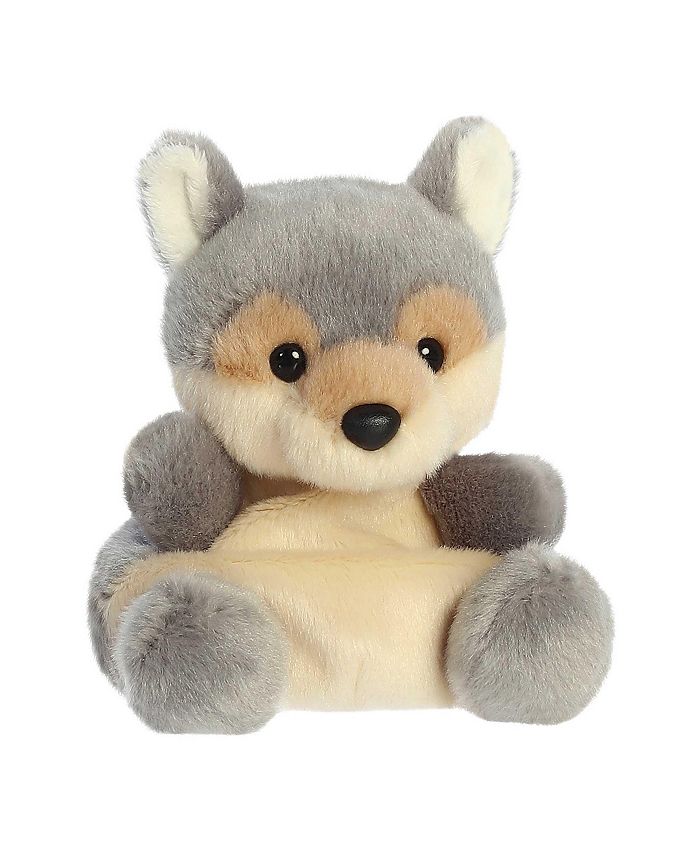 Aurora Mini Lucian Wolf Palm Pals Adorable Plush Toy Gray 4.5" - Macy's