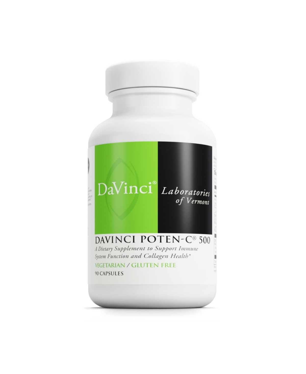 DaVinci Labs Poten-c 500 - Dietary Supplement to Support Immune System Function & Collagen Health - With Vitamin C, Calcium, Magnesium, Potassium, and