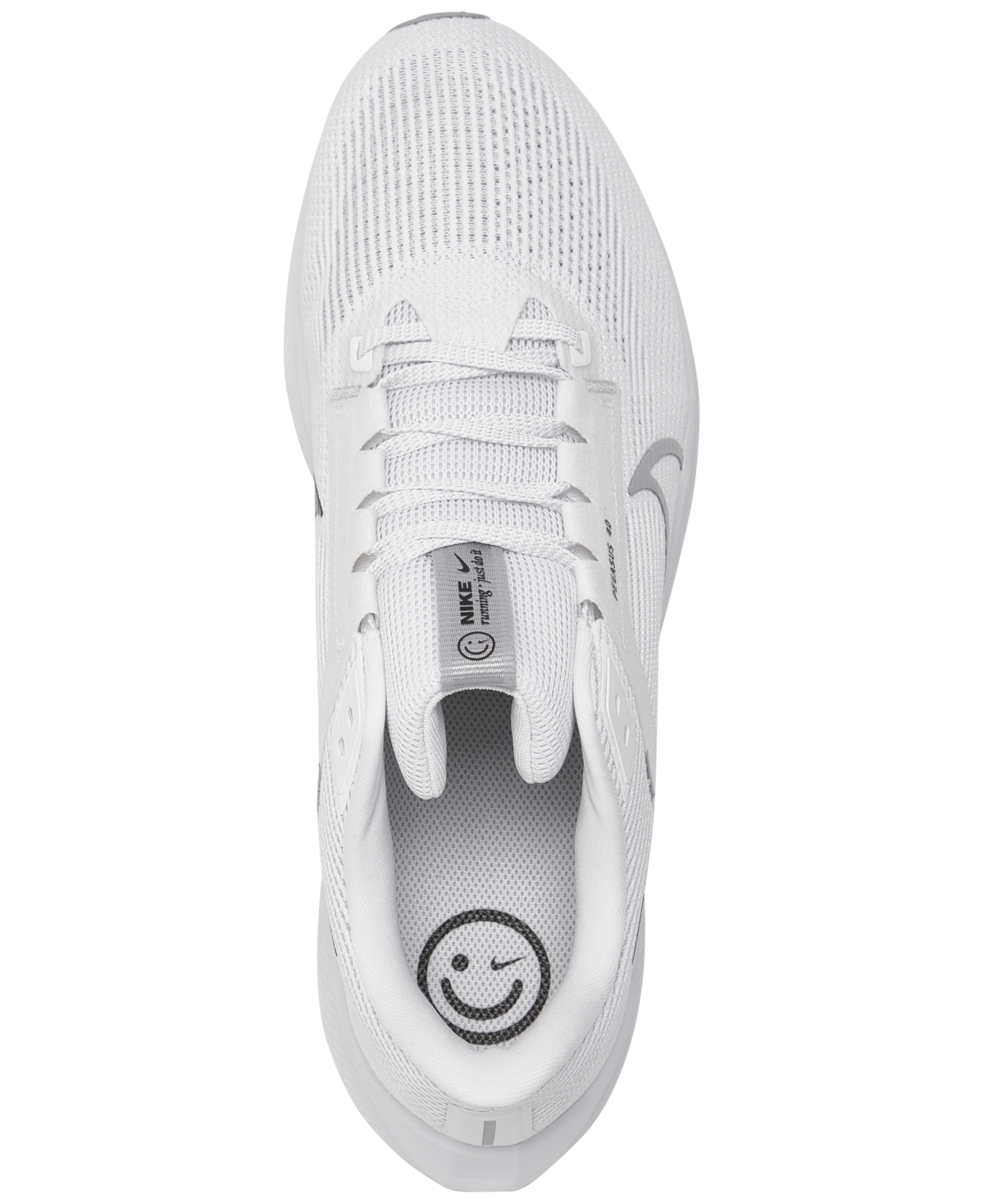 Shop Nike Men's Air Zoom Pegasus 40 Running Sneakers From Finish Line In White,wolf Gray