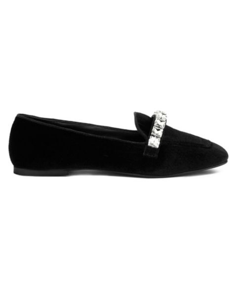 Женские туфли Rag & Co Lamington Diamante Embellished Velvet, цвет: Чёрный