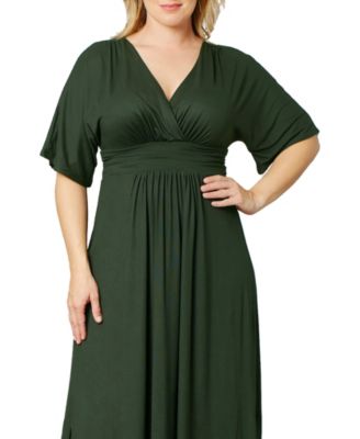 Women's Plus Size Vienna Kimono Sleeve Long Maxi Dress