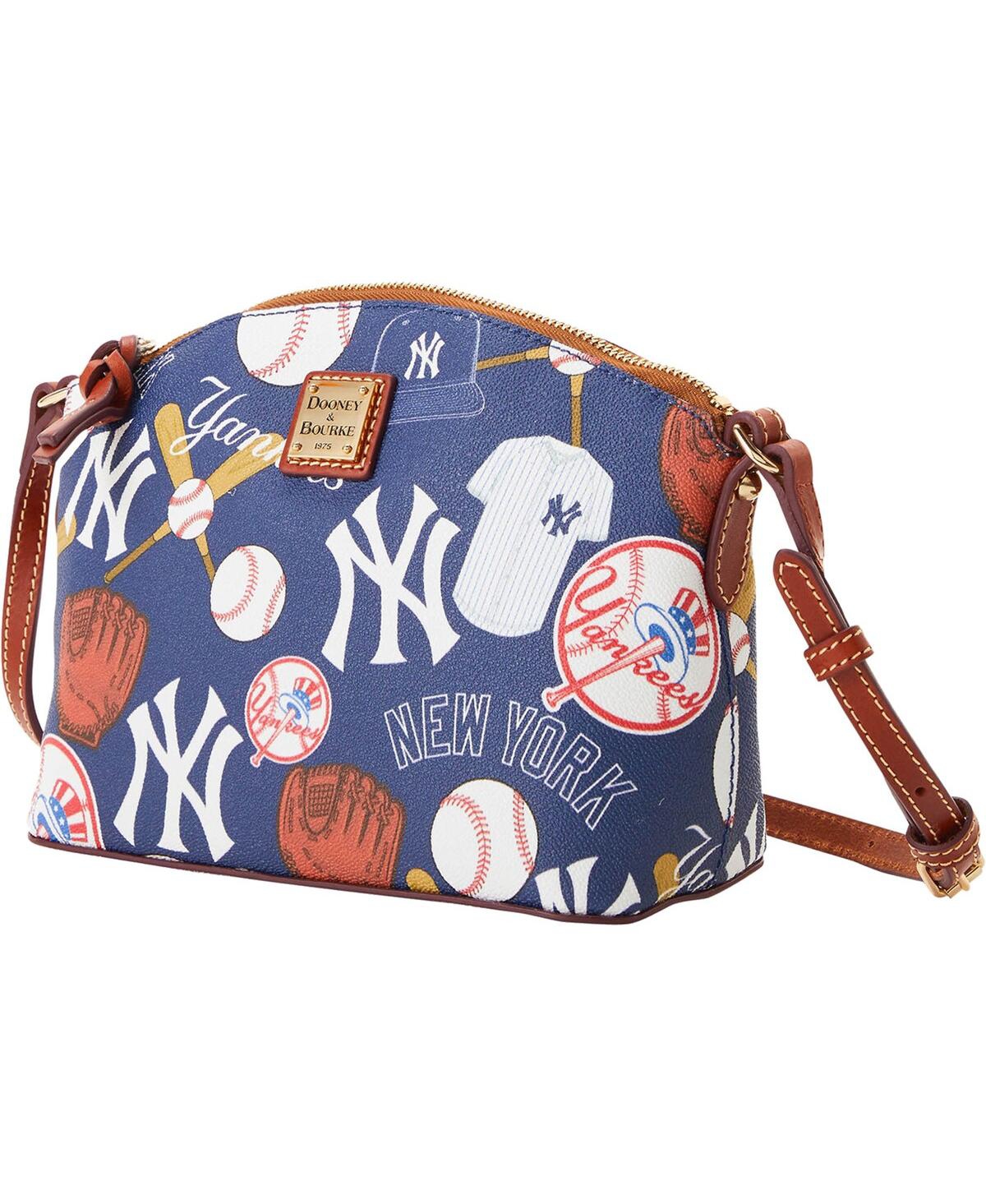 Shop Dooney & Bourke Women's  New York Yankees Game Day Suki Crossbody Bag In Royal
