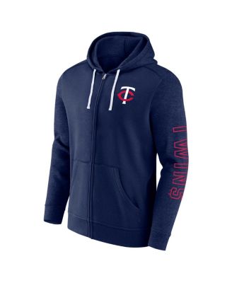 Men's Navy Minnesota Twins Offensive Line Up Full-Zip Hoodie