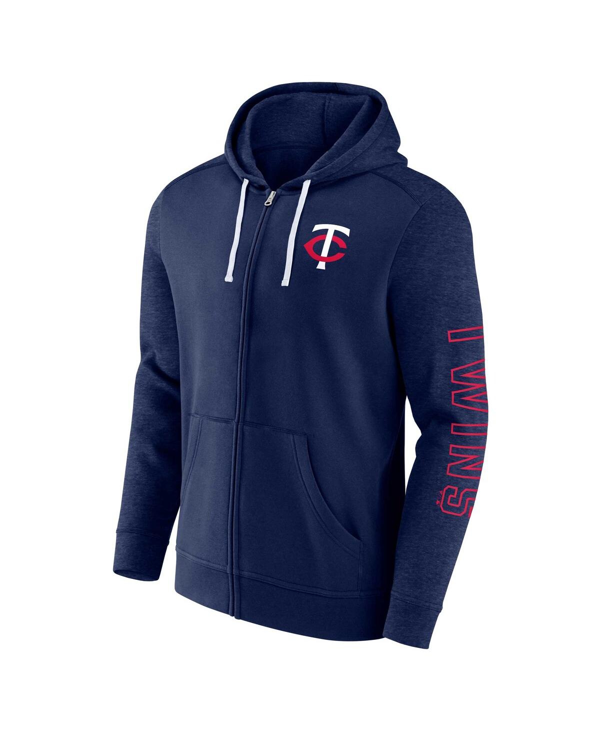 Fanatics Branded Navy Minnesota Twins Offensive Line Up Full-zip Hoodie In Navy