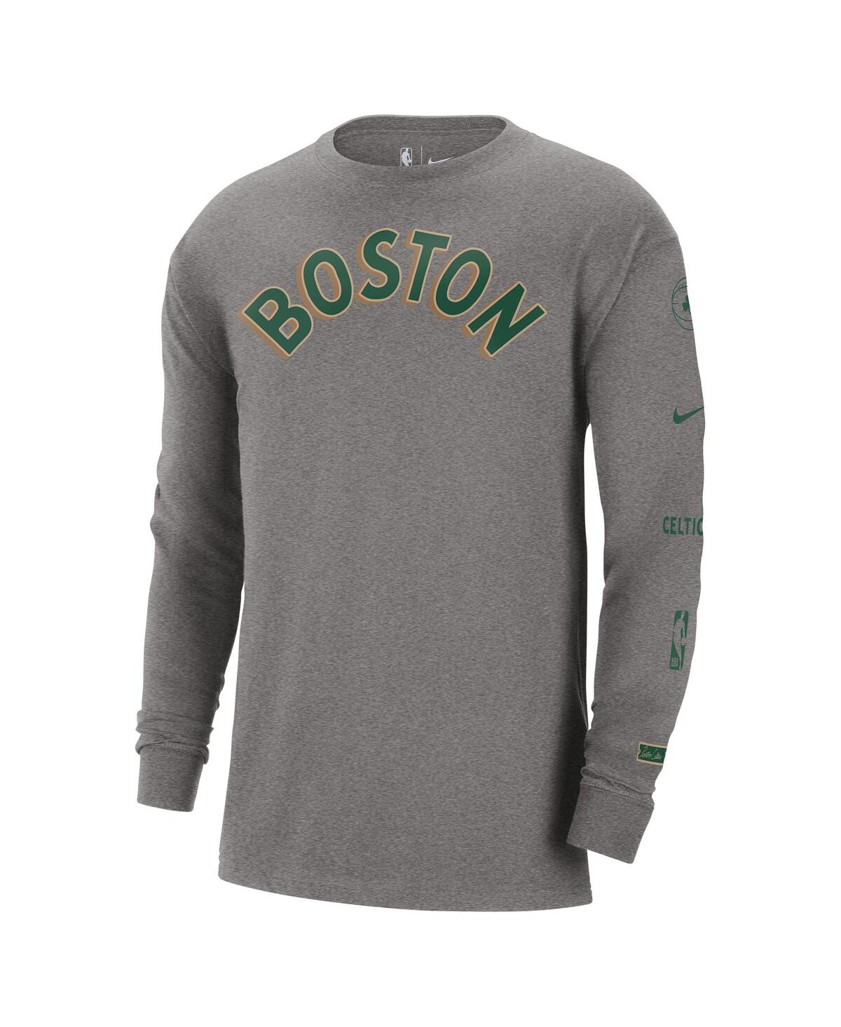 Shop Nike Men's  Charcoal Boston Celtics 2023/24 City Edition Max90 Expressive Long Sleeve T-shirt