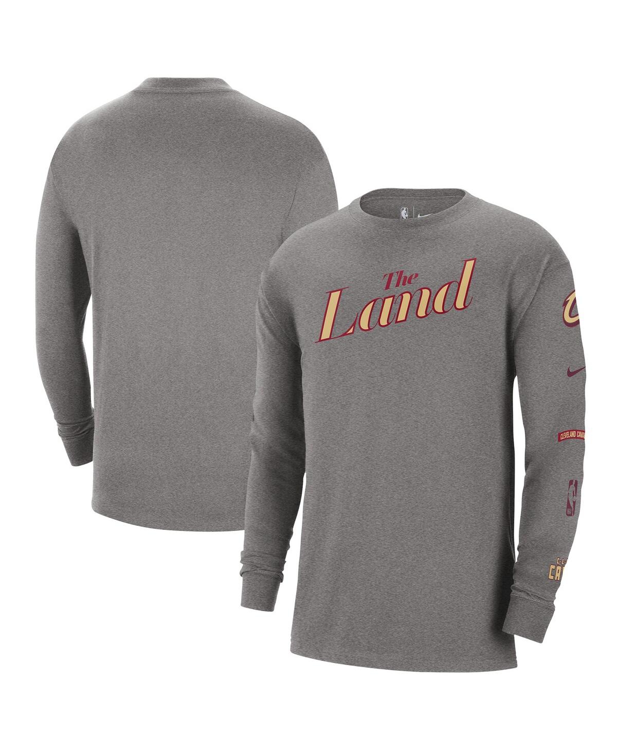 Shop Nike Men's  Charcoal Cleveland Cavaliers 2023/24 City Edition Max90 Expressive Long Sleeve T-shirt
