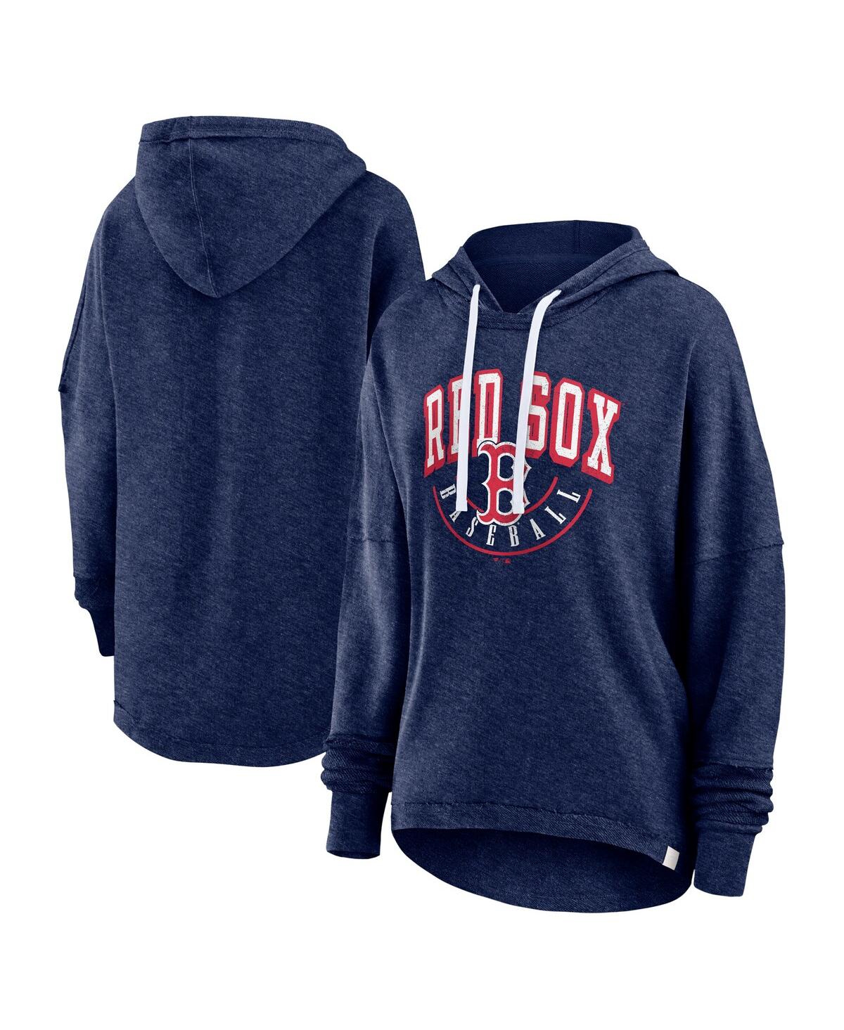 Fanatics Branded Heather Navy Boston Red Sox Luxe Pullover Hoodie In Heather Navy