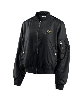 Women's WEAR by Erin Andrews Black Colorado Buffaloes Full-Zip Bomber Jacket