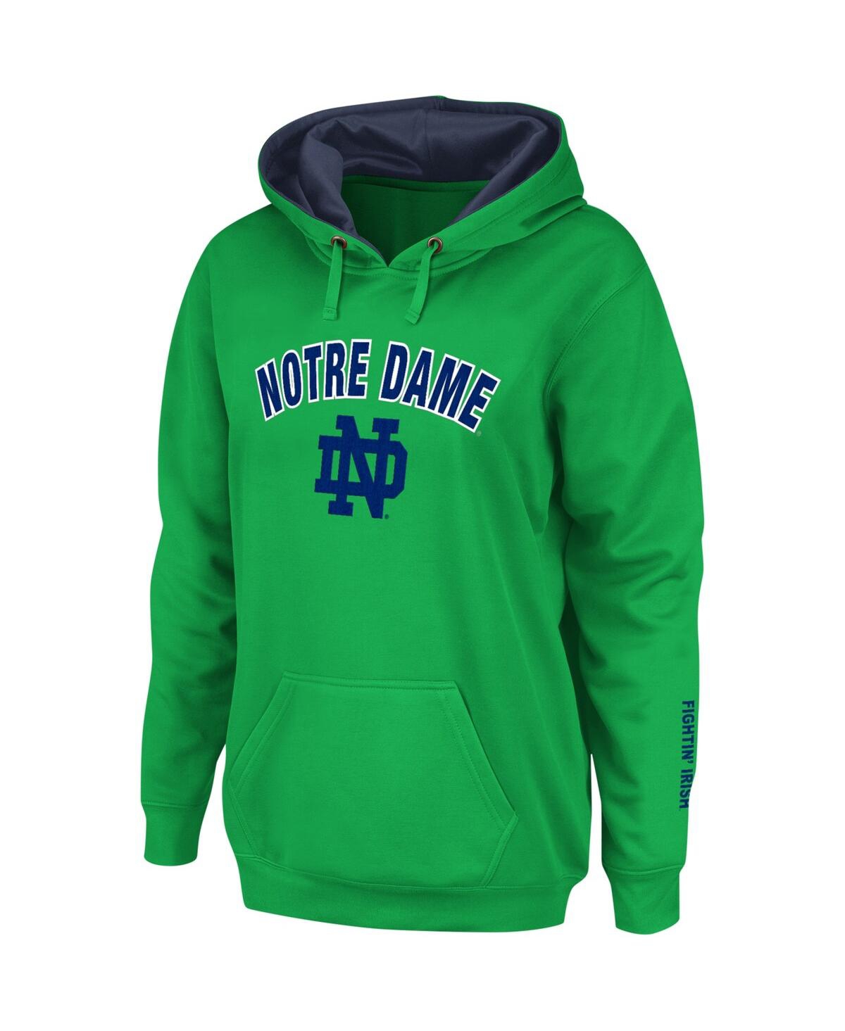 Shop Colosseum Women's  Green Notre Dame Fighting Irish Arch & Logo Pullover Hoodie