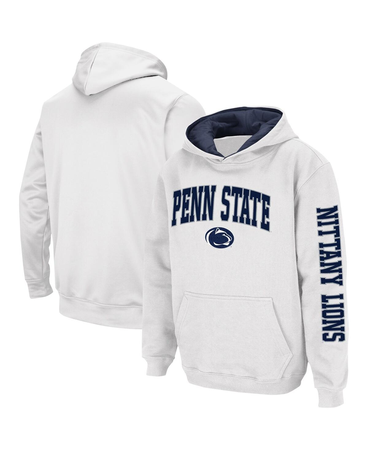 Colosseum Kids' Big Boys  White Penn State Nittany Lions 2-hit Pullover Hoodie