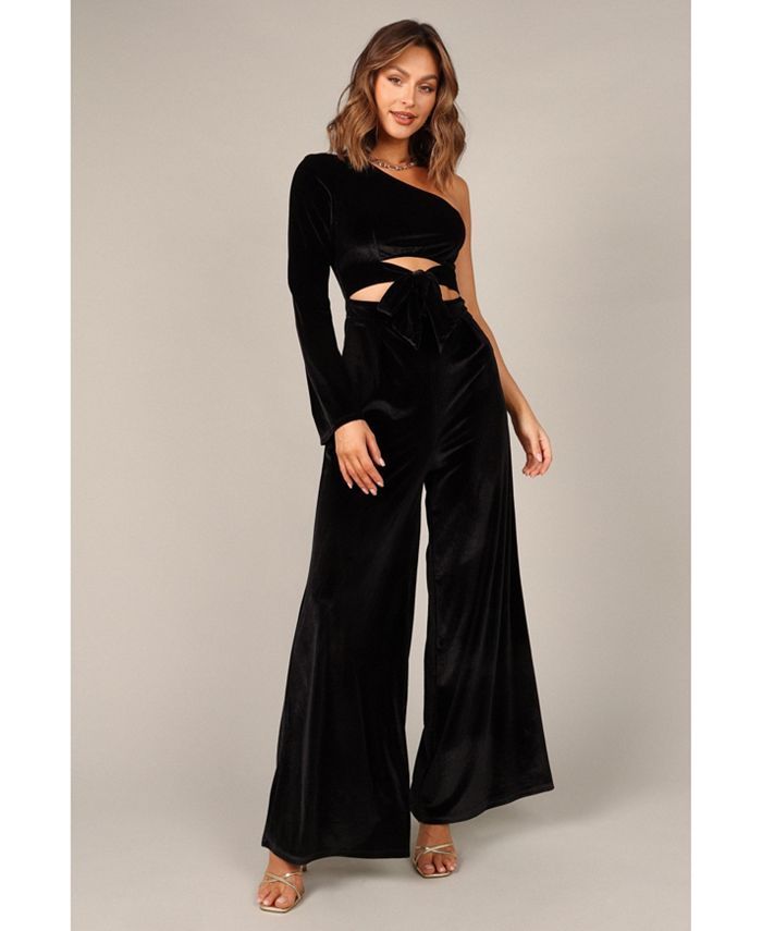 Macys velvet jumpsuit outlet
