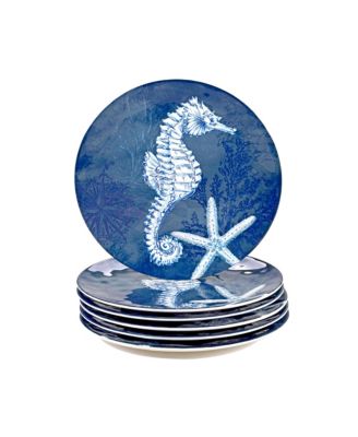 Oceanic Melamine 6-Pc. Dinner Plates