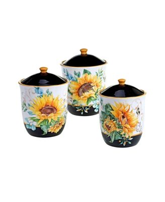 Sunflower Fields 3-Pc. Canister Set