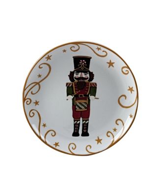 Holiday Magic Nutcracker 4 Piece Dessert Plate Set