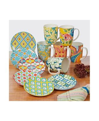 Damask Floral Set of 6 Mugs