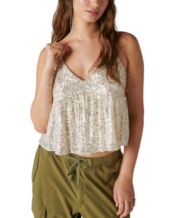 Lucky Brand Women's Embroidered Peasant Swing Tank Top - Macy's