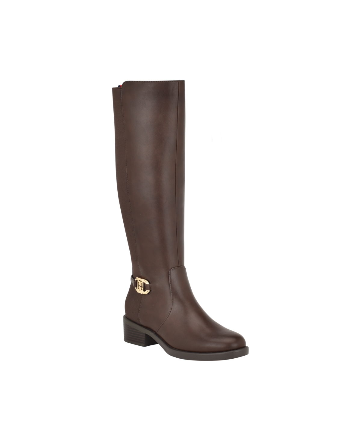 Tommy Hilfiger Women's Imizza Knee High Riding Boots In Dark Brown