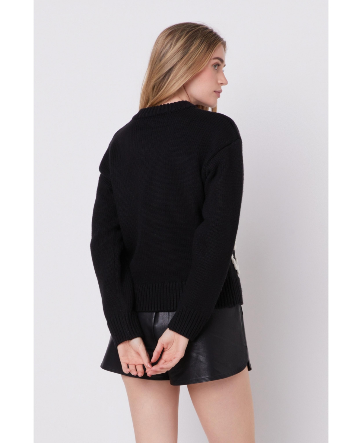 Women's Heart Pom Sweater