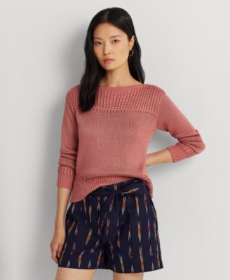 Lauren Ralph Lauren - Women's Cotton-Blend Boatneck Sweater