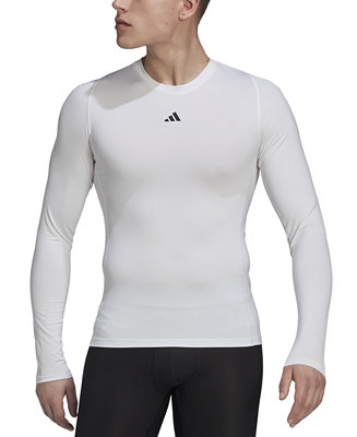 adidas Men's Techfit Performance Training Long-Sleeve T-Shirt - Macy's