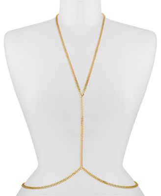 18k Gold-Plated Cuban Link Body Chain