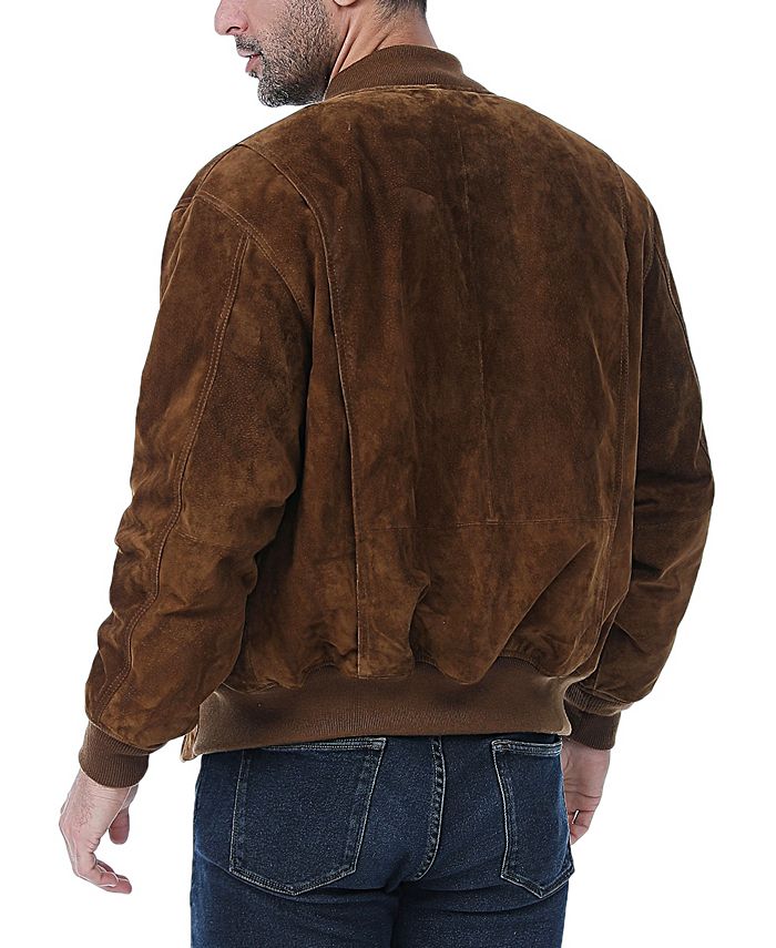 Landing Leathers Men WWII Suede Leather Tanker Jacket - Tall - Macy's