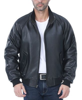 Landing Leathers Men WWII Leather Bomber Jacket - Macy's